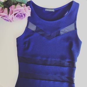SOPRANO 🌀 Flirty Sheer Royal Blue Dress